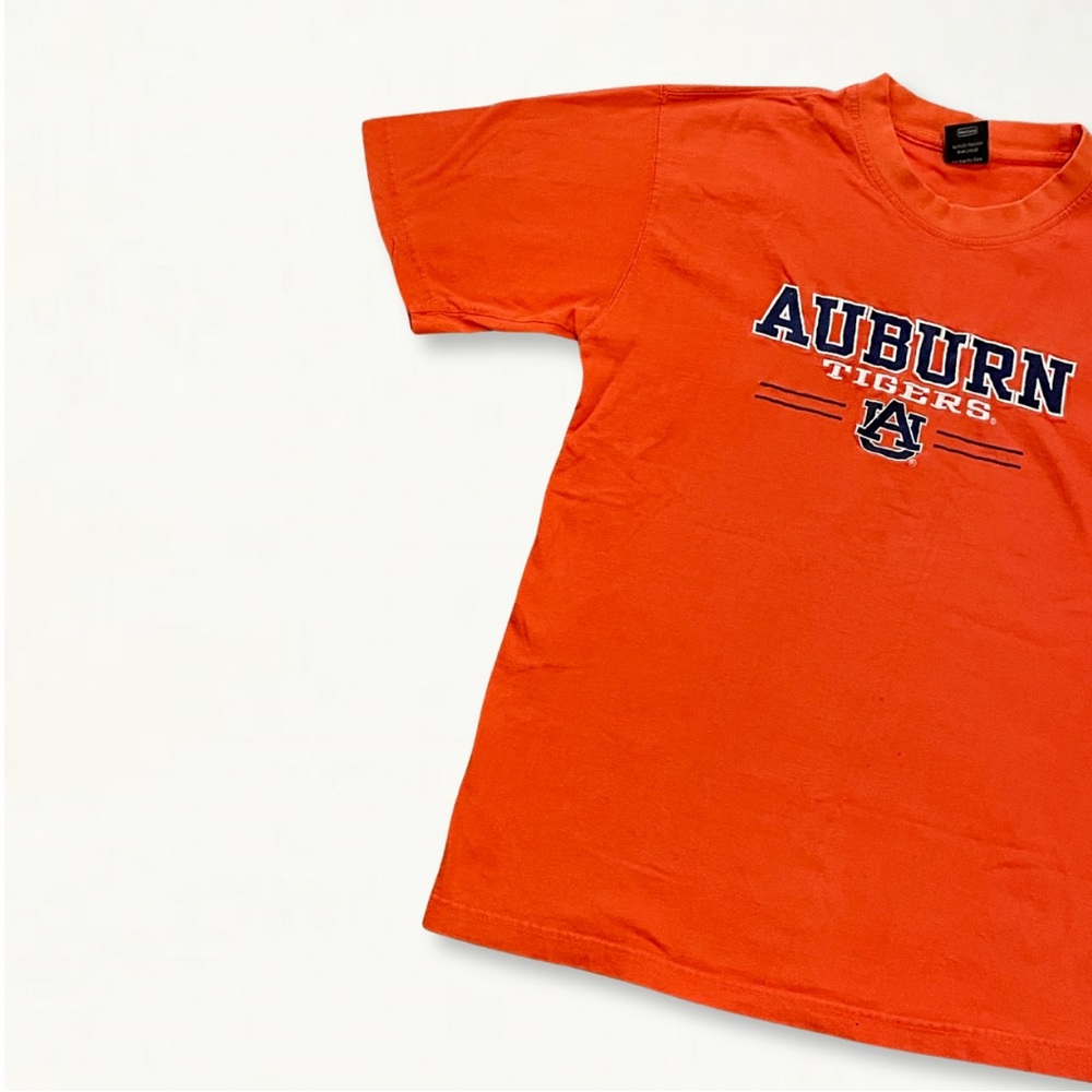 Vintage Y2K 2000s Starter Auburn Tigers Orange Embroidered Collegiate T-Shirt M - Picture 2 of 13